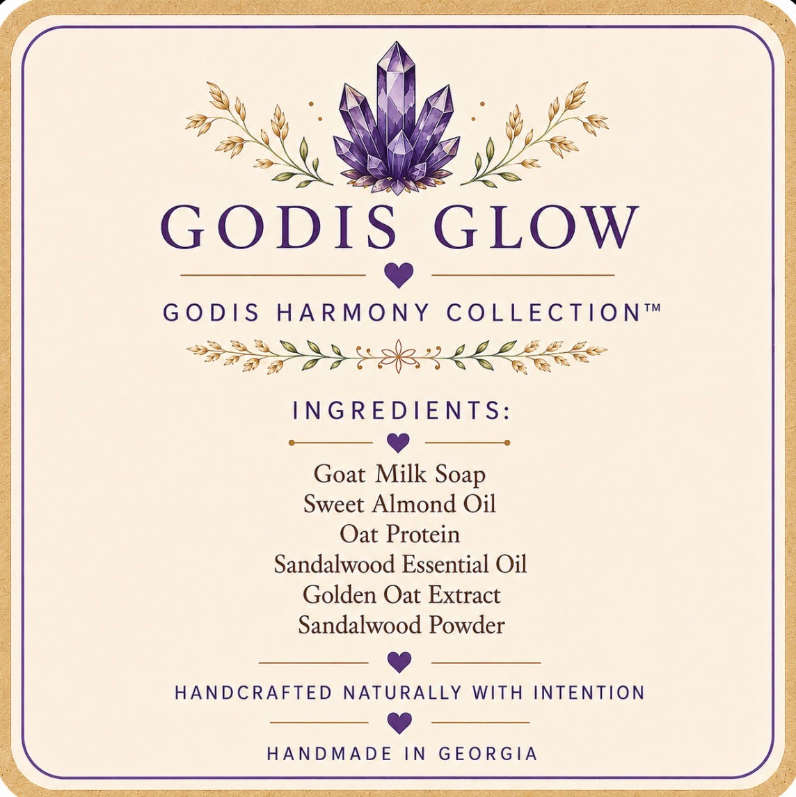 Golden Oat & Sandalwood Artisan Soap