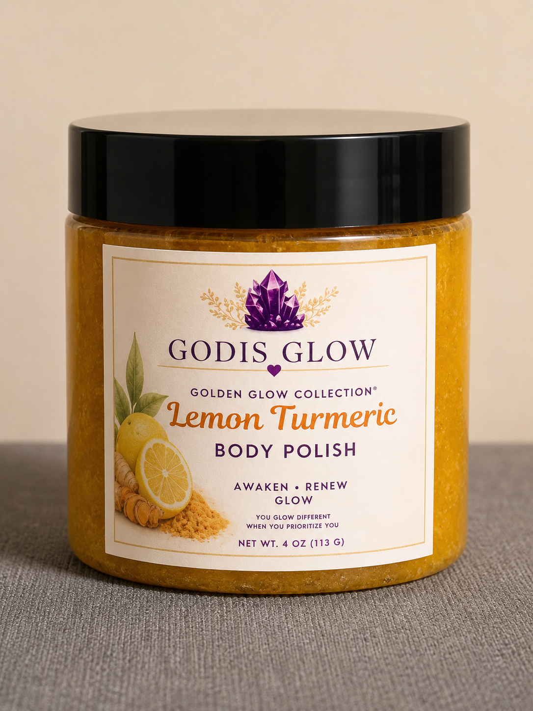 GodIs Glow™ Lemon Turmeric Sugar Body Polish