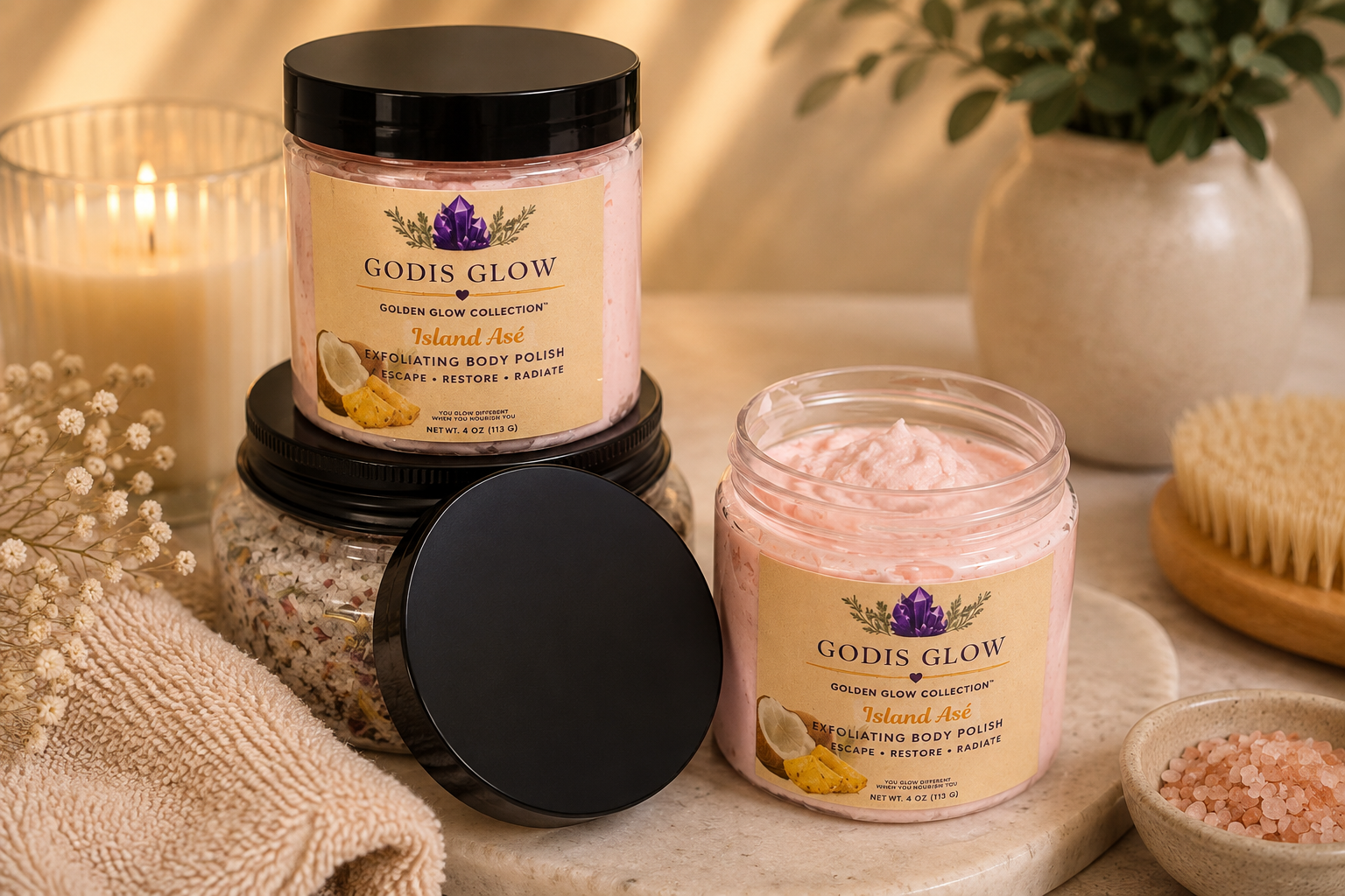 GodIs Glow™ Island Asé Exfoliating Body Polish