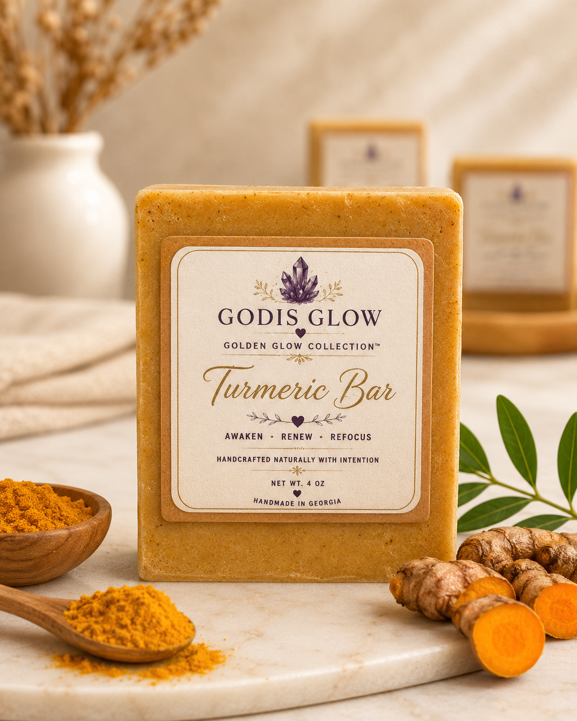 Golden Radiance Turmeric Artisan Soap